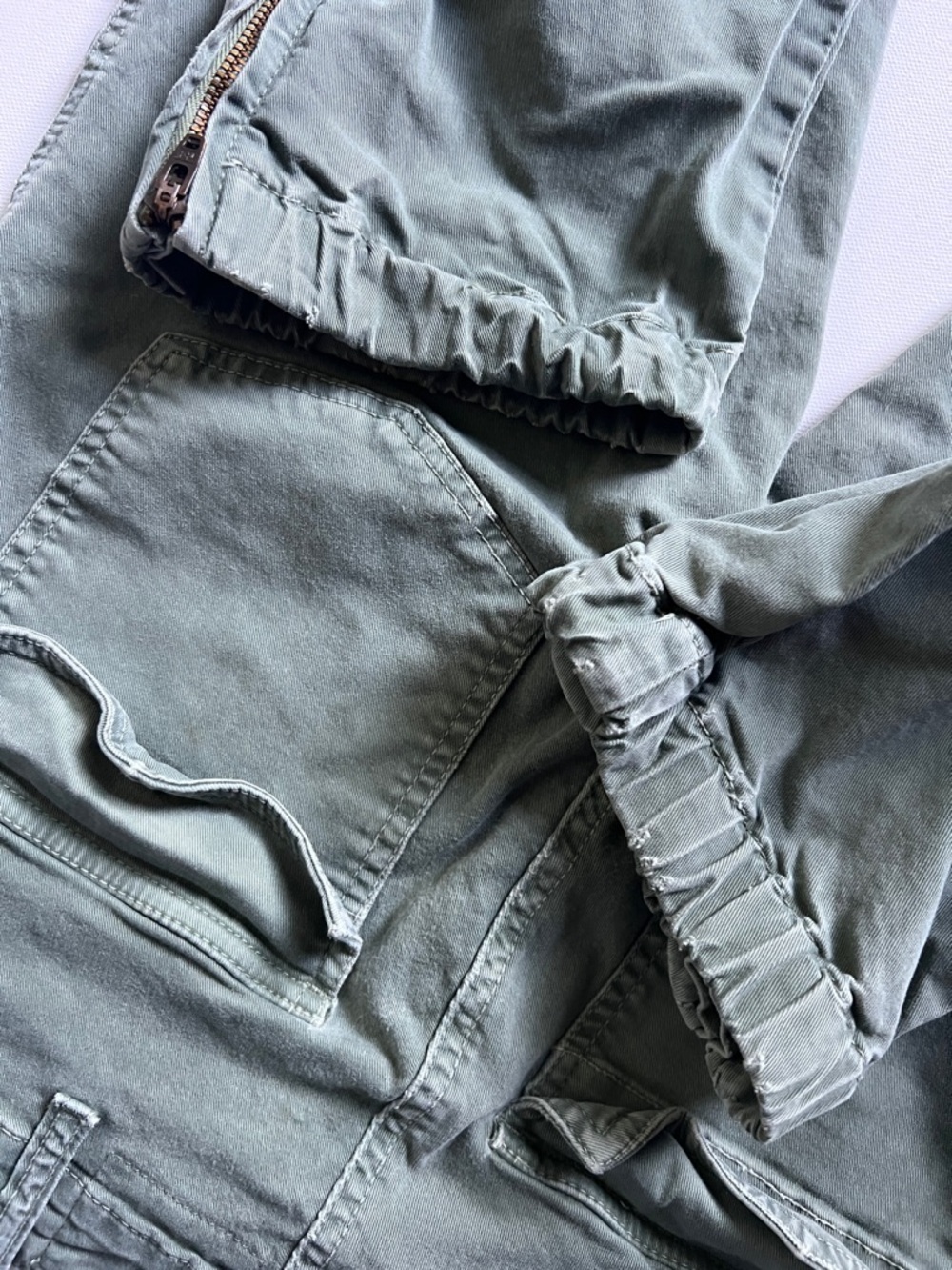 Nili Lotan UTILITY COTTON PANT - Size 0 - Vintage Wash Thyme - Picture 9 of 9